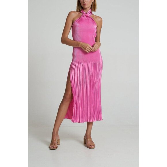 L’IDEE Gigi Midi Dress Hot Pink